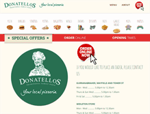 Tablet Screenshot of donatellos.ie